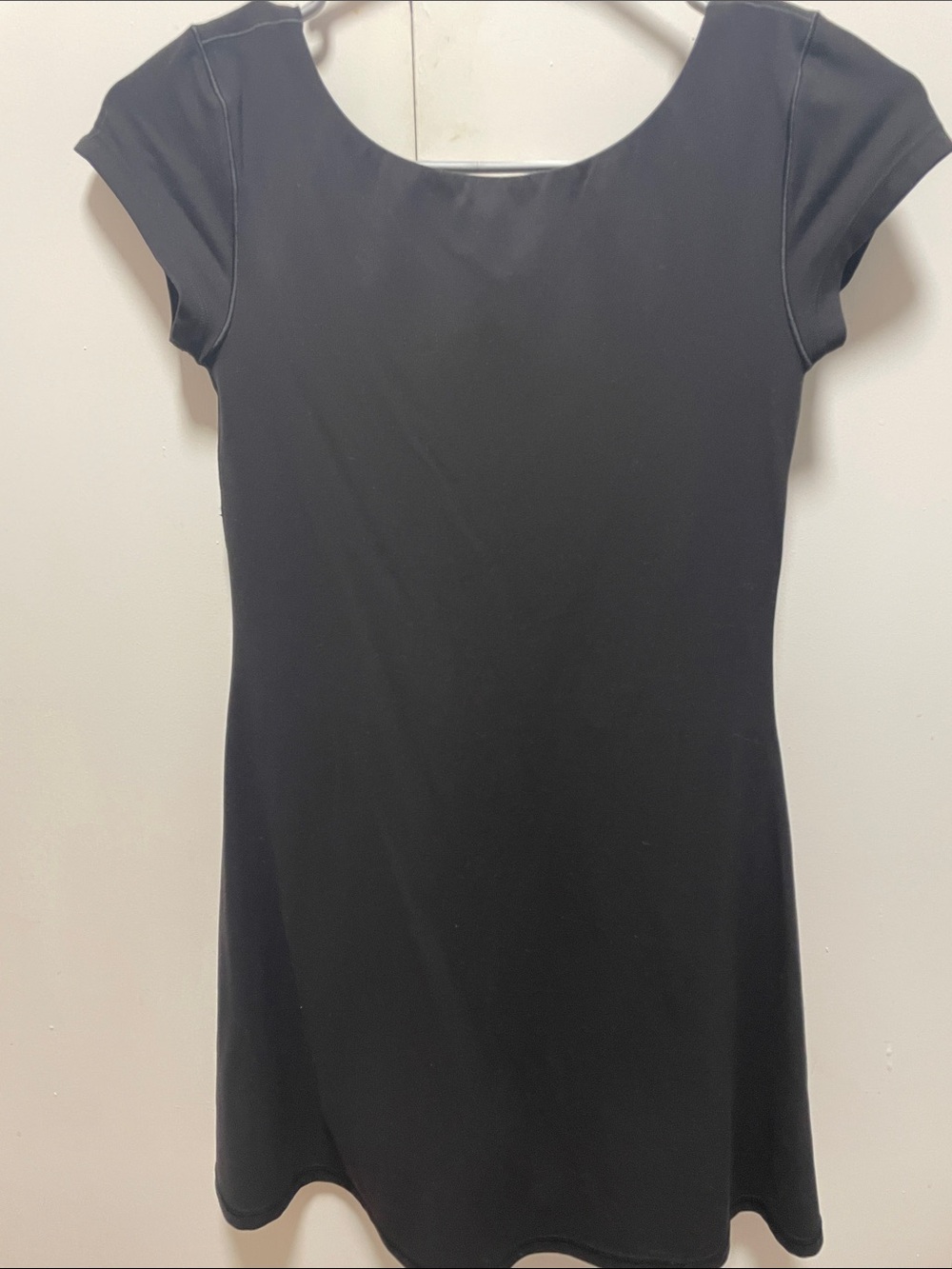 aerie Black Scoop Neck Mini Dress